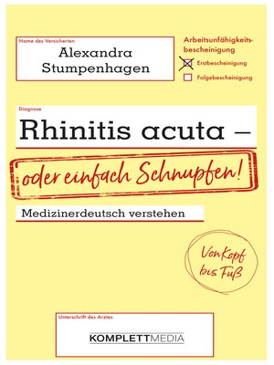 cover image of Rhinitis acuta--oder einfach Schnupfen